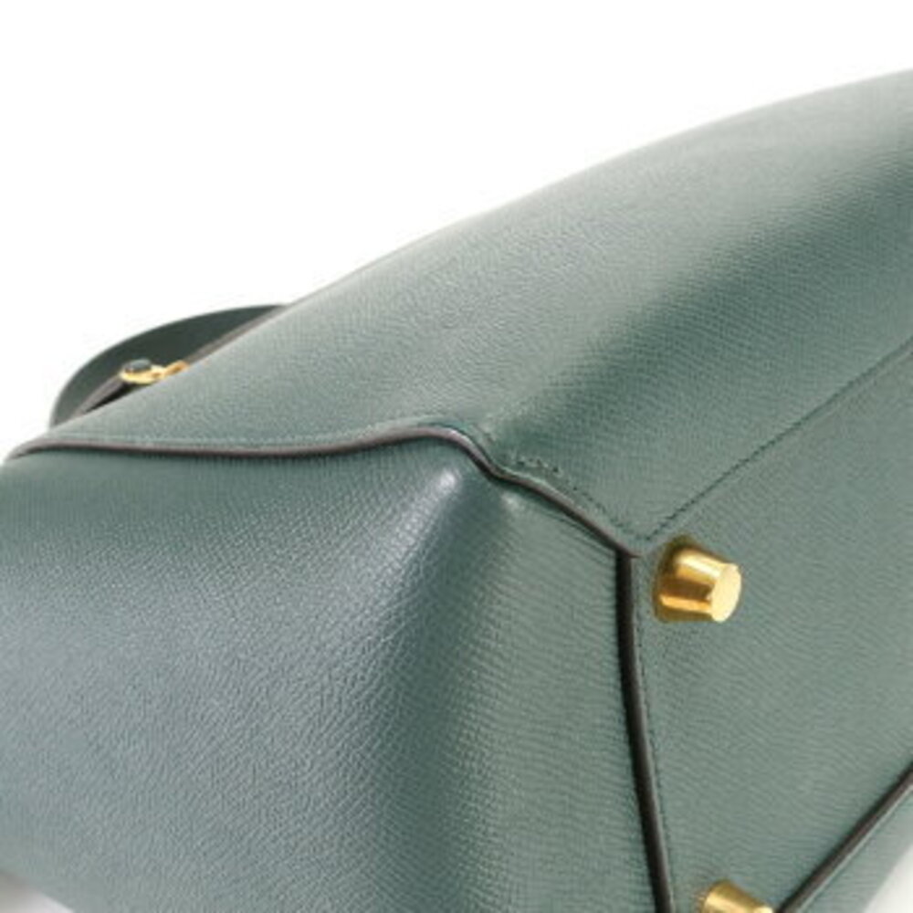 Celine belt bag leather handbag green tote top handles classic - Picture 9 of 13